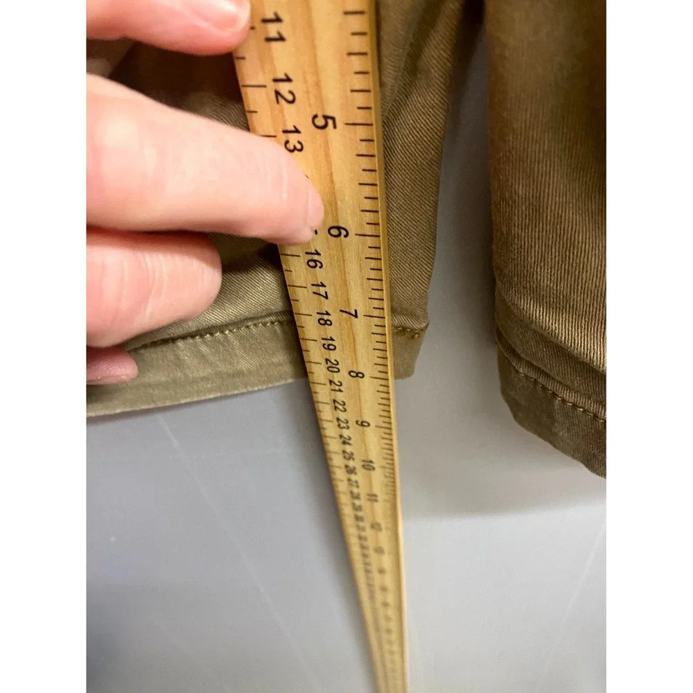 Sun River Chino Shorts Mens 36 Olive Stretch Performance Flat Front 8